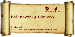 Malinovszky Adrienn névjegykártya
