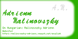 adrienn malinovszky business card